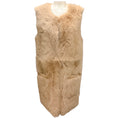 Load image into Gallery viewer, Pologeorgis Camel Cashmere and Lamb Fur Long Vest
