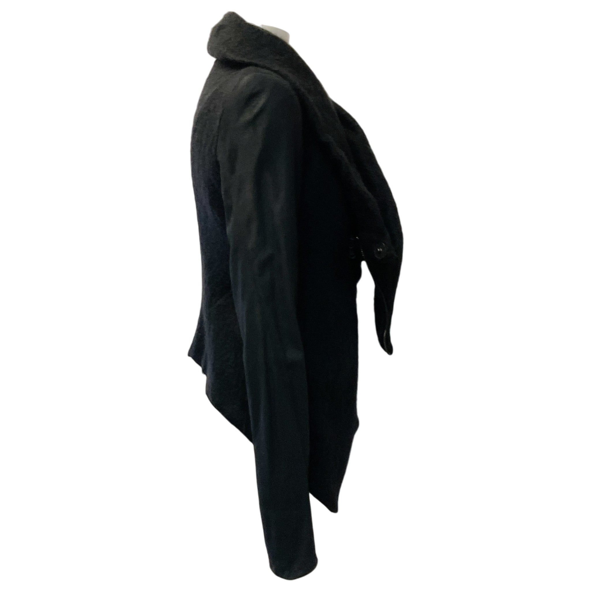 Isabel Benenato Black Mohair / Leather Moto Jacket