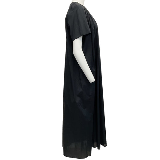 La Collection Black Cotton Short Sleeved Maxi Dress