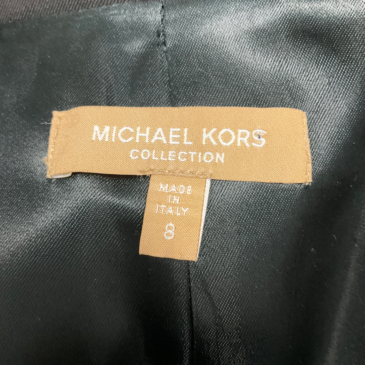 Michael Kors Collection Black Wool and Cotton Gabardine Military Coat
