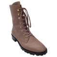 Load image into Gallery viewer, Stuart Weitzman Taupe Lace-Up Leather Boots
