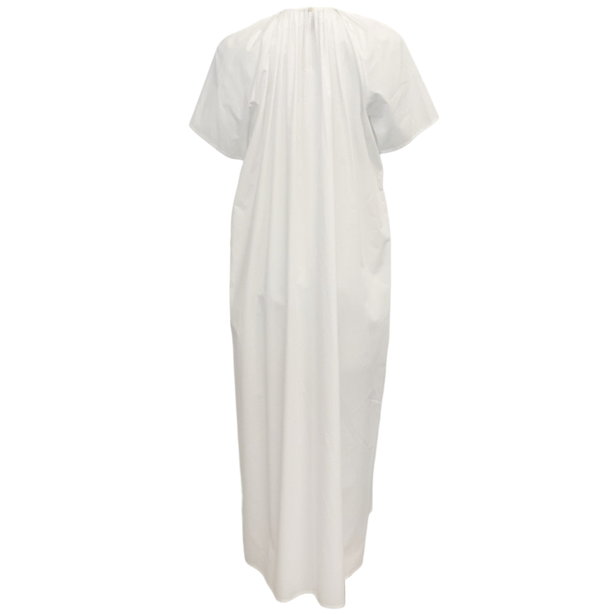 La Collection White Cotton Short Sleeved Maxi Dress