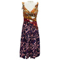 Load image into Gallery viewer, Zimmermann Purple Multi Spliced Paisley Tiggy Bow Midi Dress
