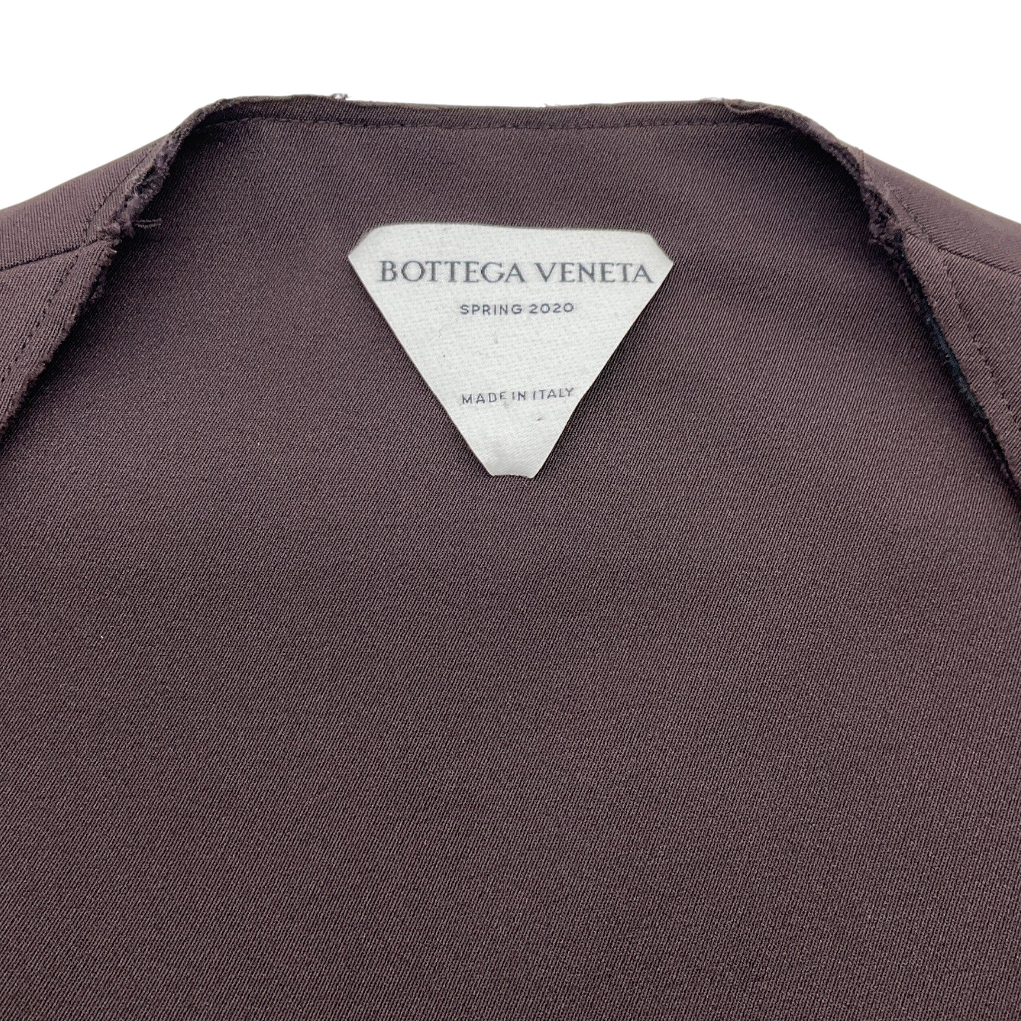 Bottega Veneta Brown Square Neck Ruched Jacket