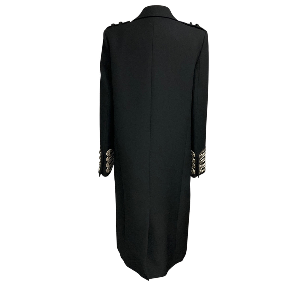Michael Kors Collection Black Wool and Cotton Gabardine Military Coat