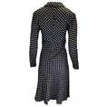 Load image into Gallery viewer, Salon 1884 Black / White Polka Dot Print Long Sleeved Button-Front Silk Midi Dress

