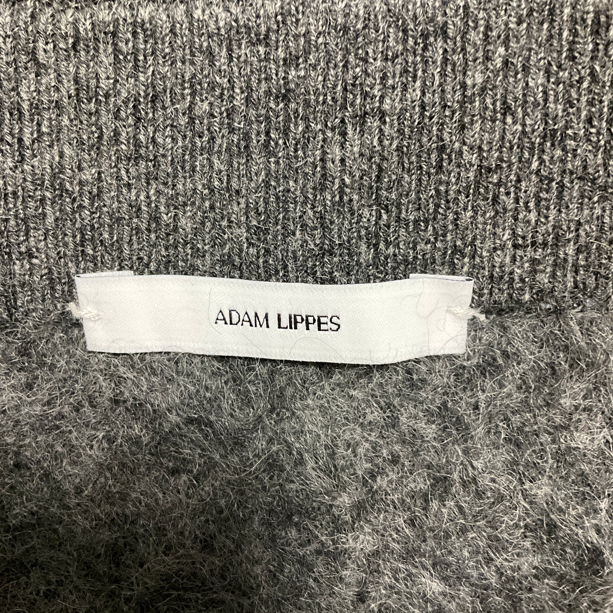 Adam Lippes Heather Grey Brushed Cashmere Ari Top and Levi Belted Midi Skirt