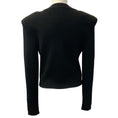 Load image into Gallery viewer, Balmain Black Ribbed Knit V Neck Cardigan with Gold Buttons
