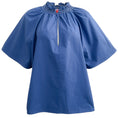 Load image into Gallery viewer, La DoubleJ Blue Popeline Cotton Holiday Shirt
