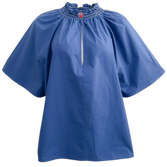 La DoubleJ Blue Popeline Cotton Holiday Shirt