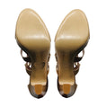 Load image into Gallery viewer, Valentino Nude / Gold Rockstud Caged High Heeled Leather Sandals
