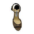 Load image into Gallery viewer, Jimmy Choo Tan / Black Edina Woven Raffia Ankle Strap Sandals with Suede Trim
