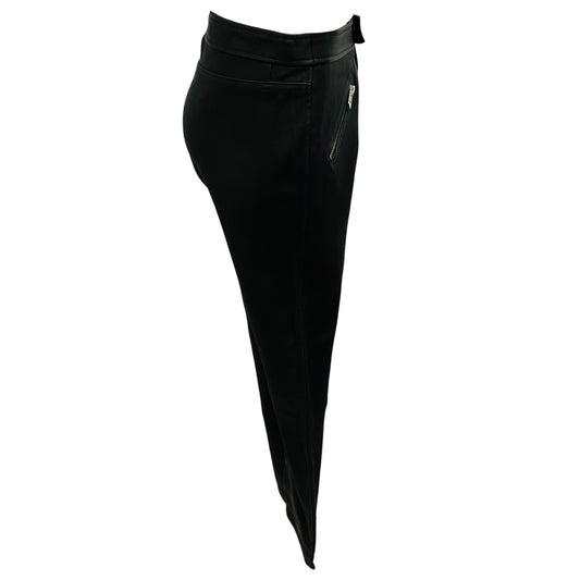 Coach Black Zip Pocket Leather Pants