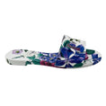 Load image into Gallery viewer, Dolce & Gabbana White / Pink / Purple Multi Floral Print Bianca Interlock Slide Sandal
