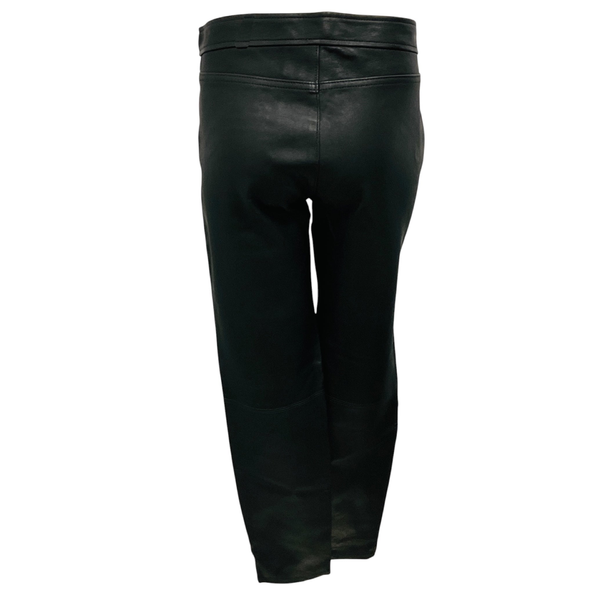 Coach Black Zip Pocket Leather Pants