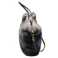 Load image into Gallery viewer, Valentino Lilac Ombre Effect Mink Fur Tote Handbag with Shoulder Strap and Embossed Leather Trim
