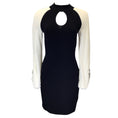 Load image into Gallery viewer, Anne Fontaine Emma Black / Ivory Crystal Embellished Floral Embroidered Knit Dress
