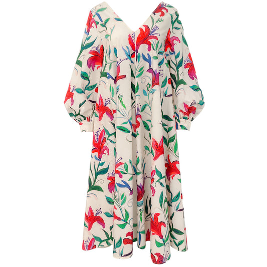 La DoubleJ White Lily Popeline Cotton Bali Dress