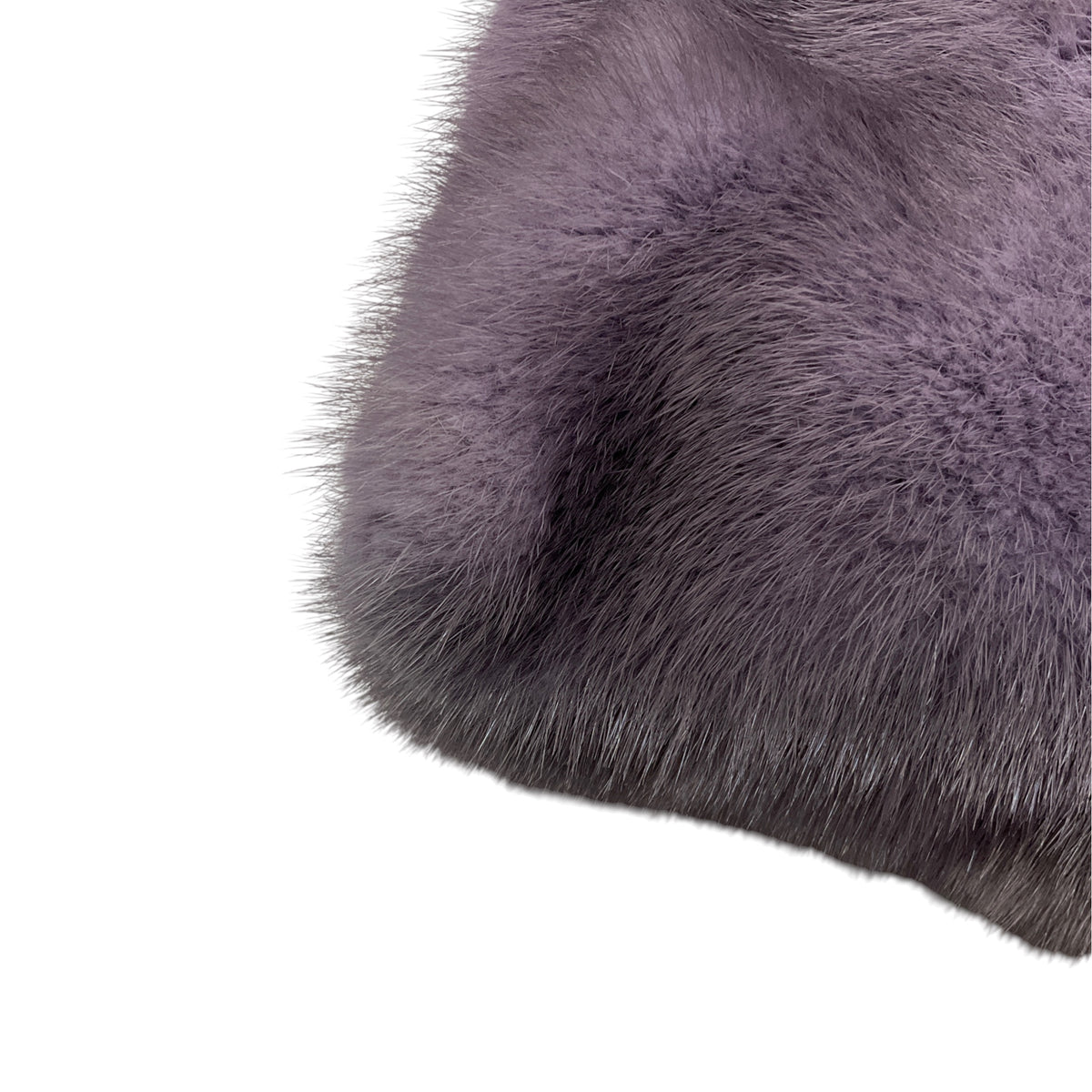 Valentino Lilac Ombre Effect Mink Fur Tote Handbag with Shoulder Strap and Embossed Leather Trim