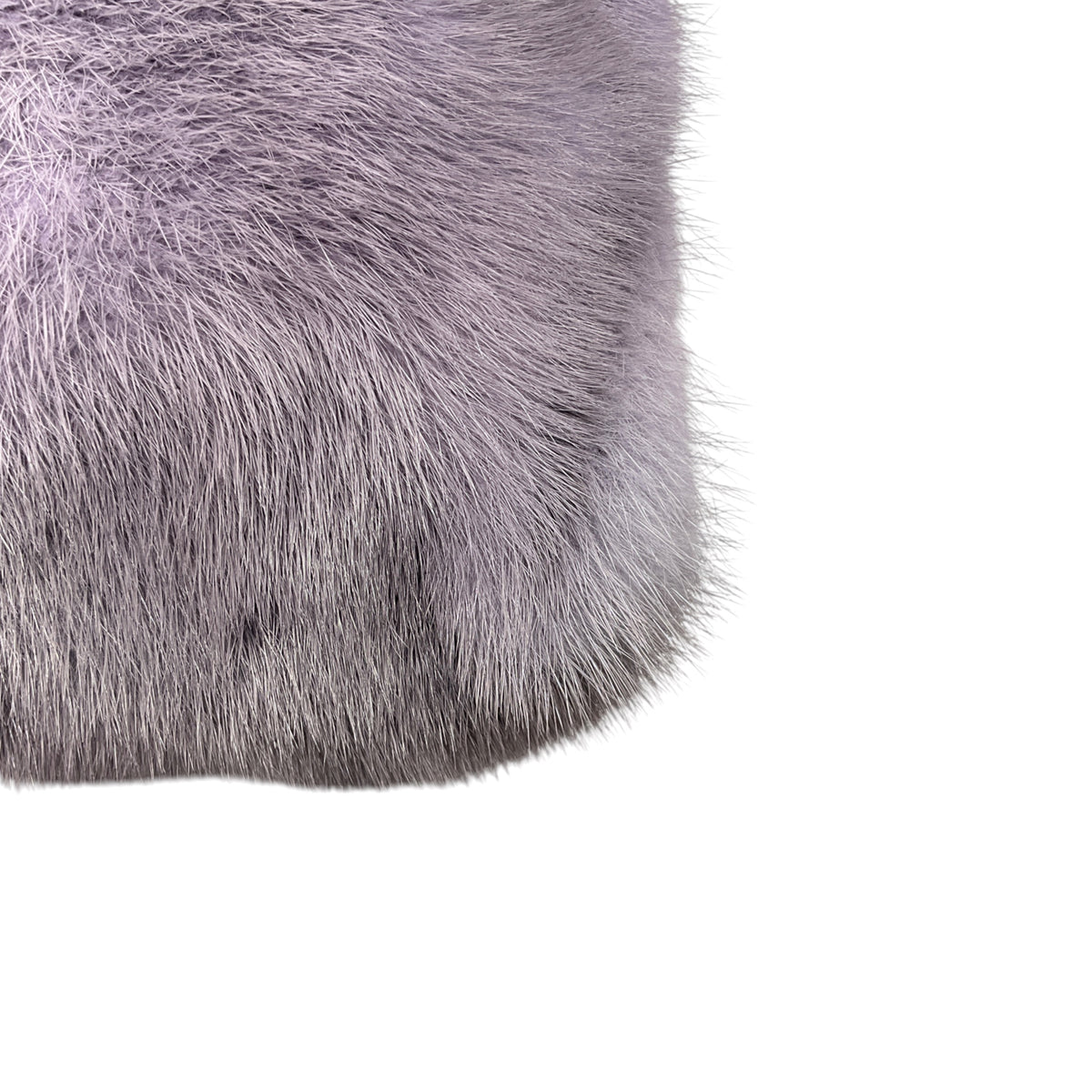 Valentino Lilac Ombre Effect Mink Fur Tote Handbag with Shoulder Strap and Embossed Leather Trim