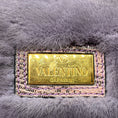 Load image into Gallery viewer, Valentino Lilac Ombre Effect Mink Fur Tote Handbag with Shoulder Strap and Embossed Leather Trim
