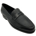 Load image into Gallery viewer, Santoni Black Pebbled Leather Loafers

