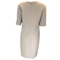 Load image into Gallery viewer, Ralph Lauren Black Label Taupe Suede Trimmed Short Sleeved Wool Midi Dress
