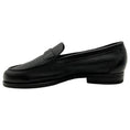 Load image into Gallery viewer, Santoni Black Pebbled Leather Loafers

