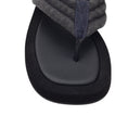 Load image into Gallery viewer, The Row Black / Navy Blue Canvas and Leather Ginza Sandals
