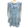 Load image into Gallery viewer, Saloni Light Blue Ava Floral Printed Silk Georgette Mini Dress
