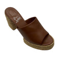 Load image into Gallery viewer, Christian Louboutin Brown Calakala Leather Espadrille Platform Sandal
