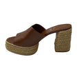 Load image into Gallery viewer, Christian Louboutin Brown Calakala Leather Espadrille Platform Sandal
