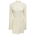 Load image into Gallery viewer, Gabriela Hearst Ivory Embroidered Long Sleeved Cashmere Knit Dress
