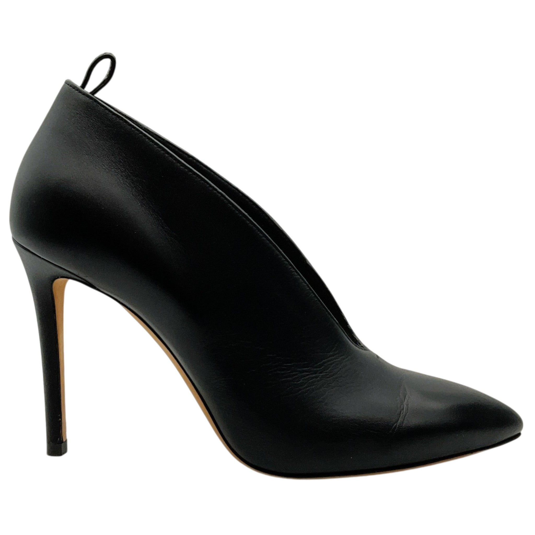 Jimmy Choo Black Leather V Cut Pumps