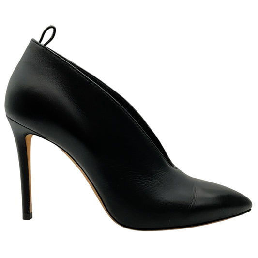 Jimmy Choo Black Leather V Cut Pumps