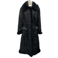 Load image into Gallery viewer, Akris Black Fenna Quilted Silk Taffeta Long Coat
