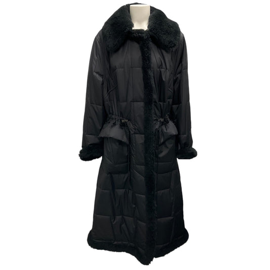 Akris Black Fenna Quilted Silk Taffeta Long Coat