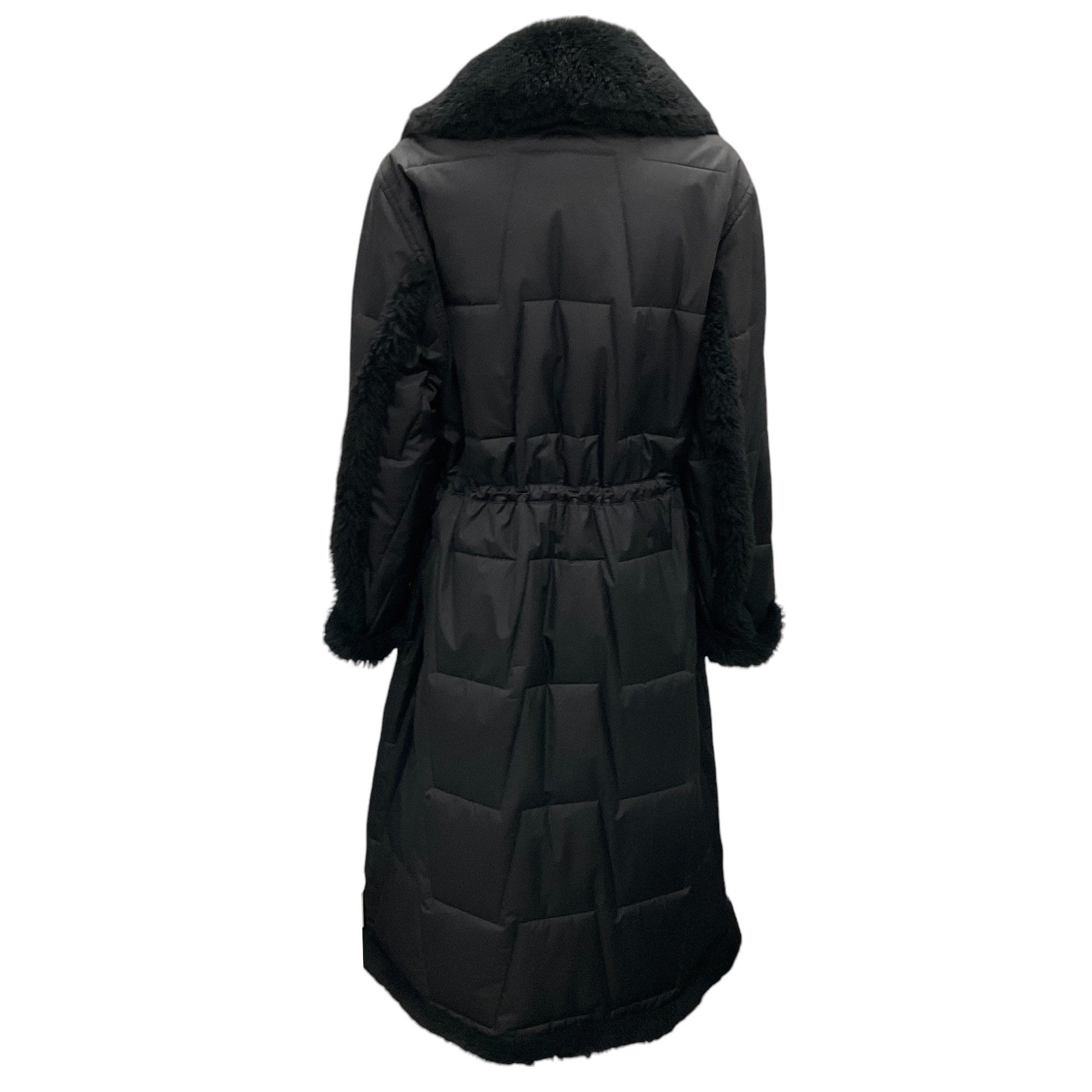 Akris Black Fenna Quilted Silk Taffeta Long Coat