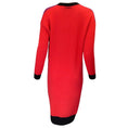 Load image into Gallery viewer, Marni Red / Purple / Black 2022 Colorblock Long Sleeved Cashmere Knit Sweater Dress
