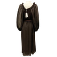 Load image into Gallery viewer, Tory Burch Deep Chocolate Ruffle Neck Dress
