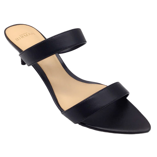 Alexandre Birman Black Double Strap Leather Sandals