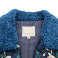 Load image into Gallery viewer, Opening Ceremony Teal Brocade Convertible Jacket / Vest with Shearling
