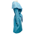 Load image into Gallery viewer, Viktor & Rolf Turquoise Blue Silk Taffeta Trench Coat with Belt
