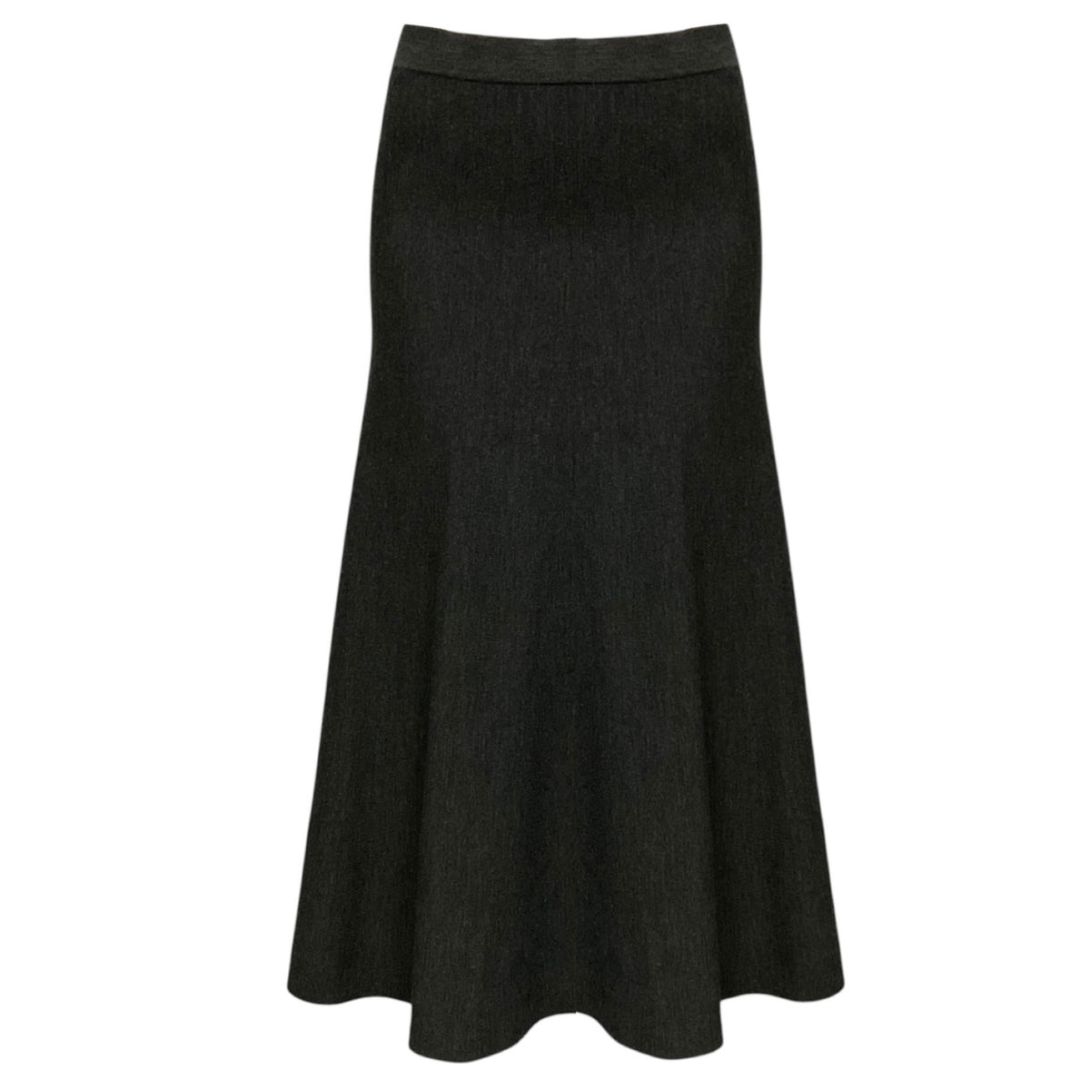 Gabriela Hearst Charcoal Grey Freddie A-Line Midi Skirt