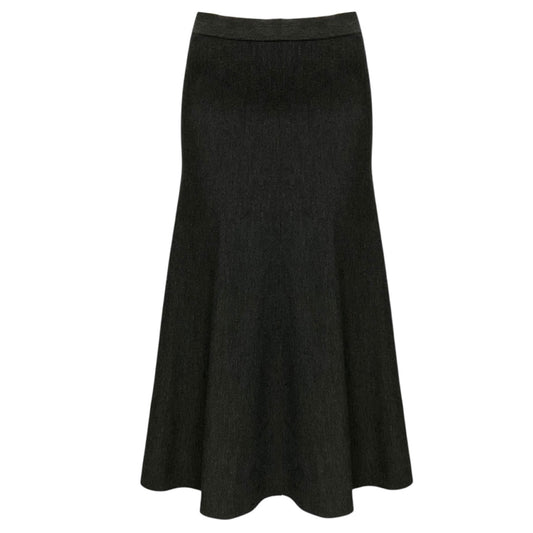 Gabriela Hearst Charcoal Grey Freddie A-Line Midi Skirt