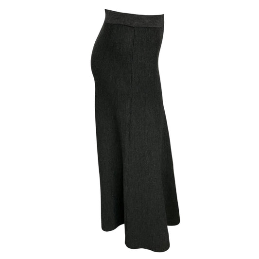 Gabriela Hearst Charcoal Grey Freddie A-Line Midi Skirt