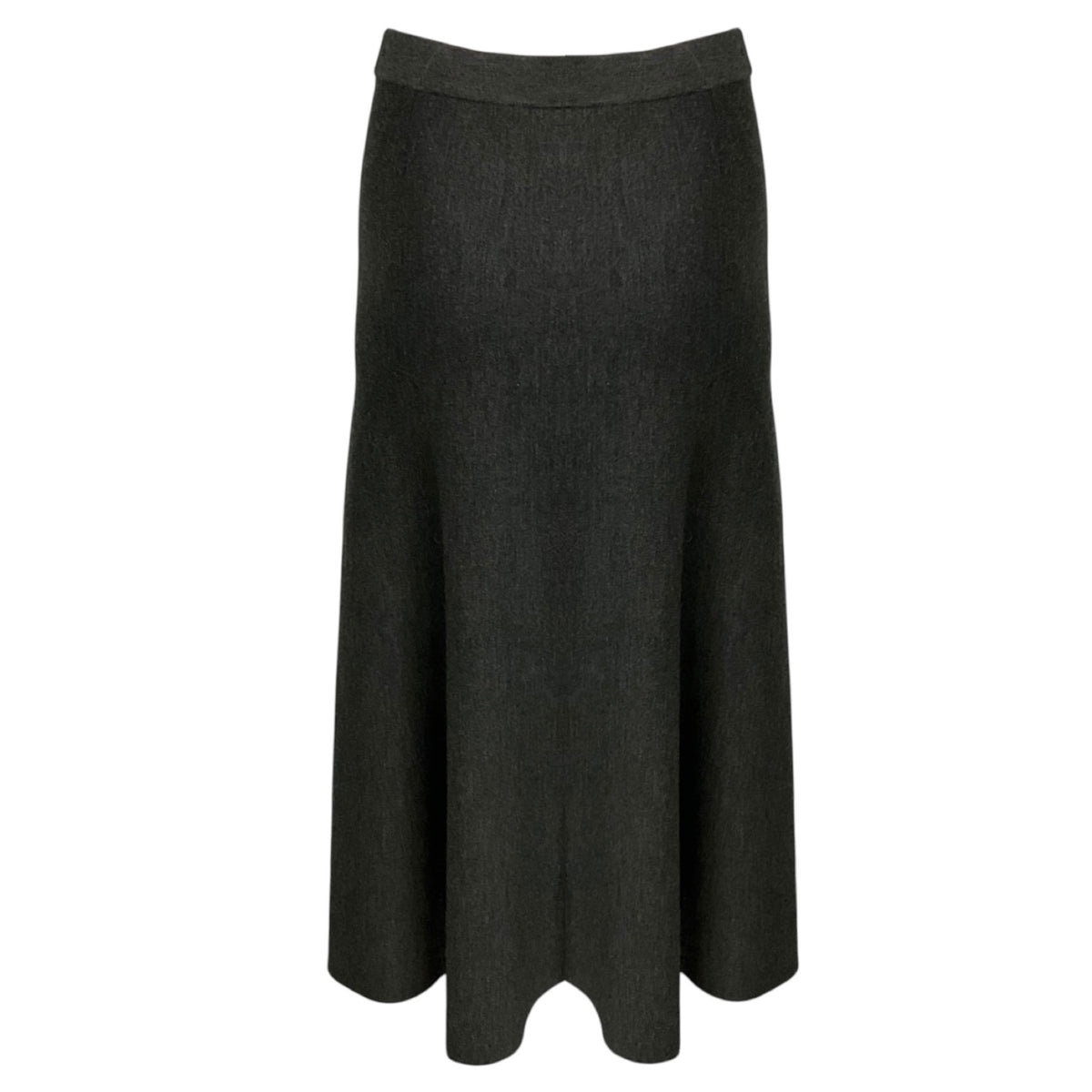 Gabriela Hearst Charcoal Grey Freddie A-Line Midi Skirt