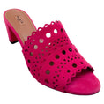 Load image into Gallery viewer, Alaia Fuchsia Suede Cut Out Mules
