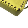 Load image into Gallery viewer, Valentino Yellow / Gold Rockstud Grained Leather Crossbody Bag
