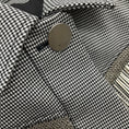 Load image into Gallery viewer, Alexander Wang Black / White Houndstooth Cropped Jacket with Metal Fringe
